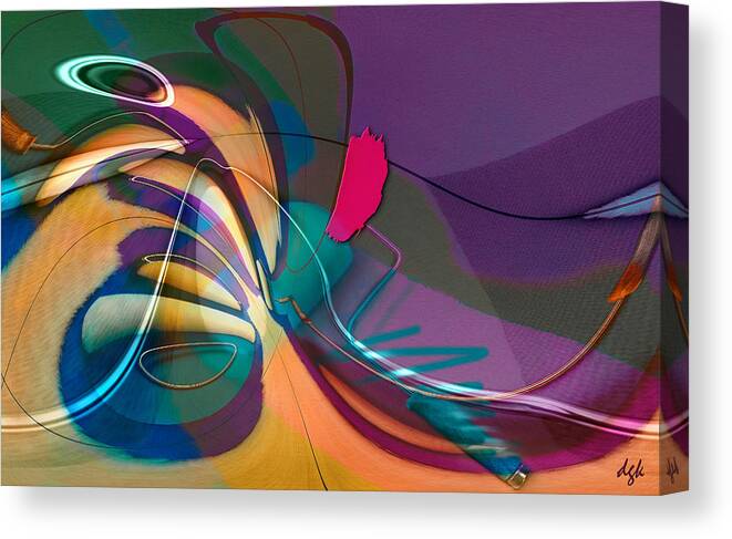 Artistic Alchemy Canvas Print featuring the digital art Roller Painting No. 1 by Dolores Kaufman
