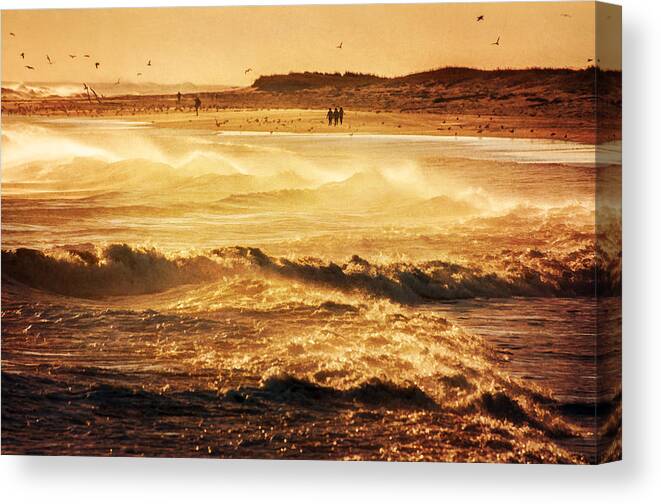 Ocean Canvas Print featuring the photograph Rolling Ocean by Cathy Kovarik