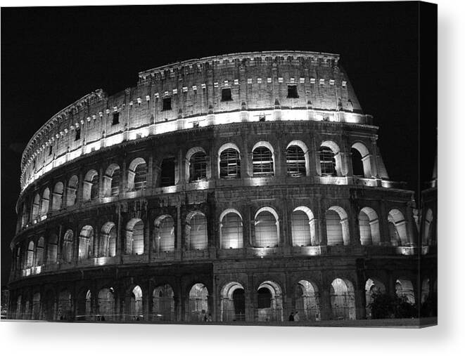 Rome Canvas Print featuring the photograph Roman Colosseum by George Buxbaum