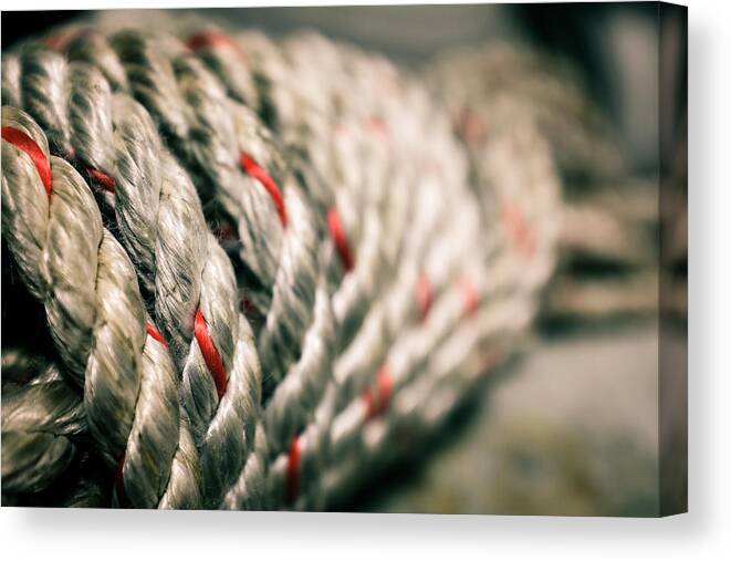 Rope Canvas Print featuring the photograph Rope Bundle by Chris Bordeleau