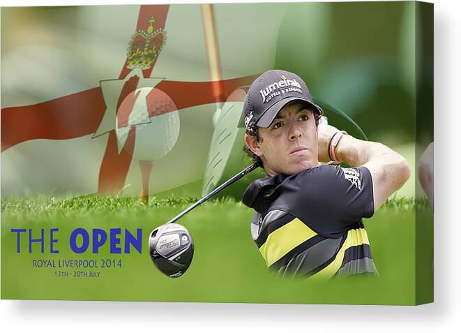 Play Canvas Print featuring the photograph Rory Mcilroy by Spikey Mouse Photography