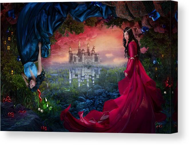 Fantasy Canvas Print featuring the digital art Ruby by FireFlux Studios
