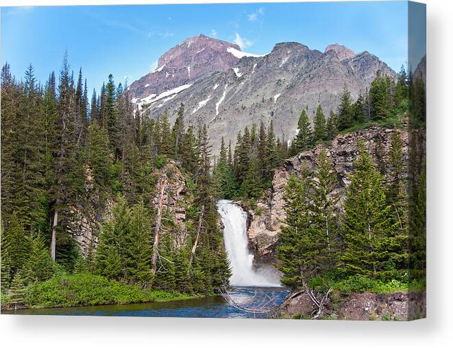 Running Eagle Falls Canvas Print featuring the photograph Running Eagle Falls by Andrew J. Martinez