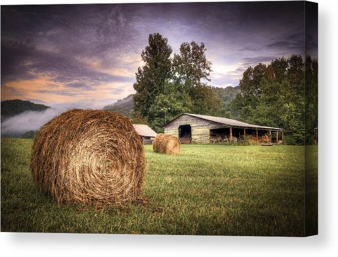 Rural Canvas Print featuring the photograph Rural American Farm by Ray Devlin