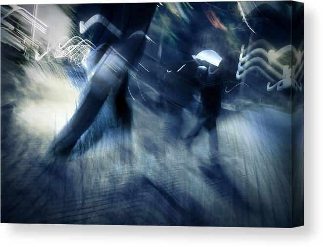 City Canvas Print featuring the photograph Rush Hour Melodrama by Dorit Fuhg