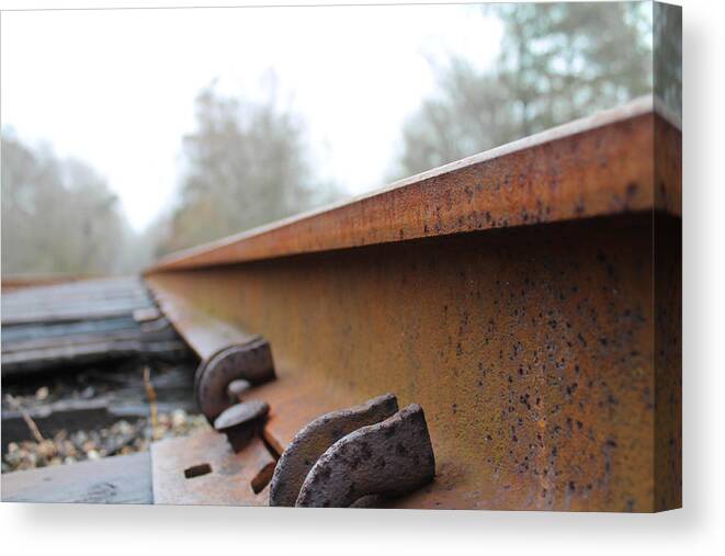 Old Track Canvas Print featuring the photograph Rusted Track by Jessica Brown