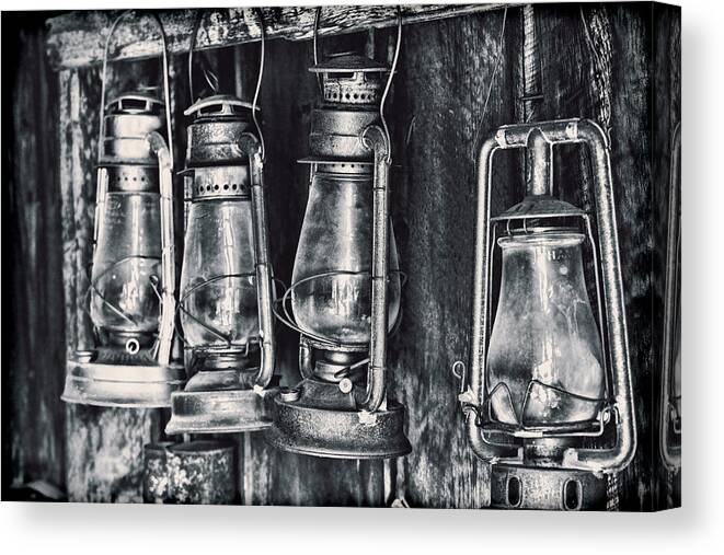 Rustic Canvas Print featuring the photograph Rustic Lanterns by Kelley King