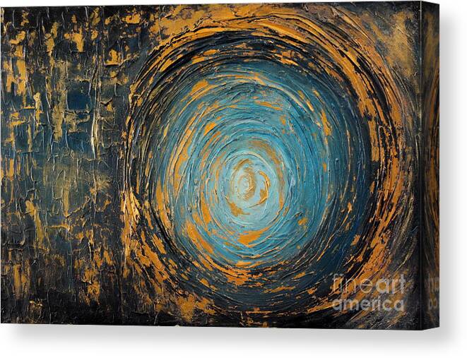 Feather Painting Canvas Print featuring the painting Rusty by Preethi Mathialagan