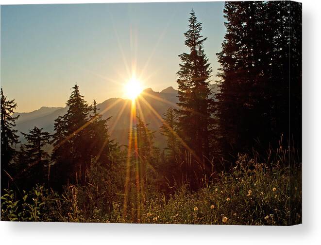 Sunset Canvas Print featuring the photograph Sabbath Sunset by Tikvah's Hope