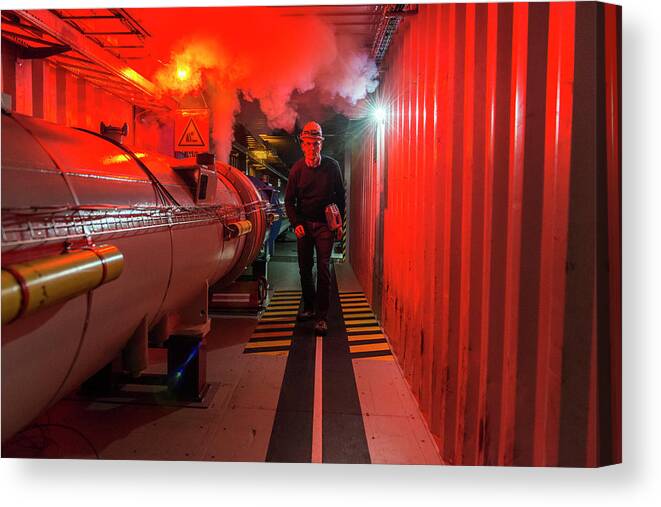 Equipment Canvas Print featuring the photograph Safety Training At Cern by Cern