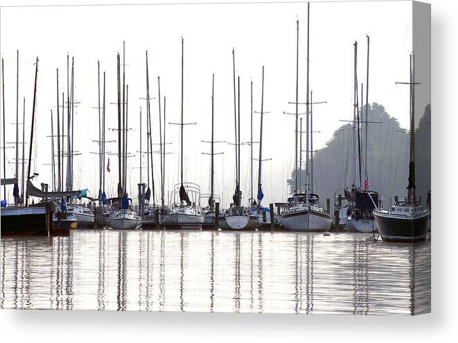 Sailing Canvas Print featuring the photograph Sailboats Reflected by Sharon Popek