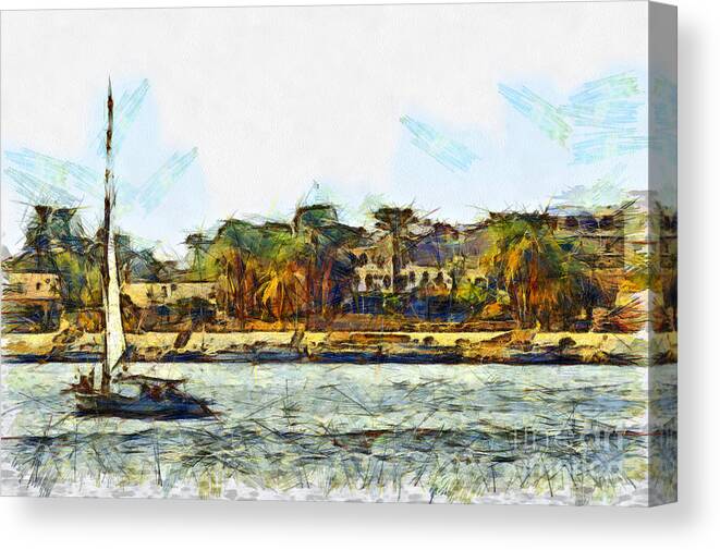 Nile Canvas Print featuring the photograph Sailing on the Nile by Sophie McAulay