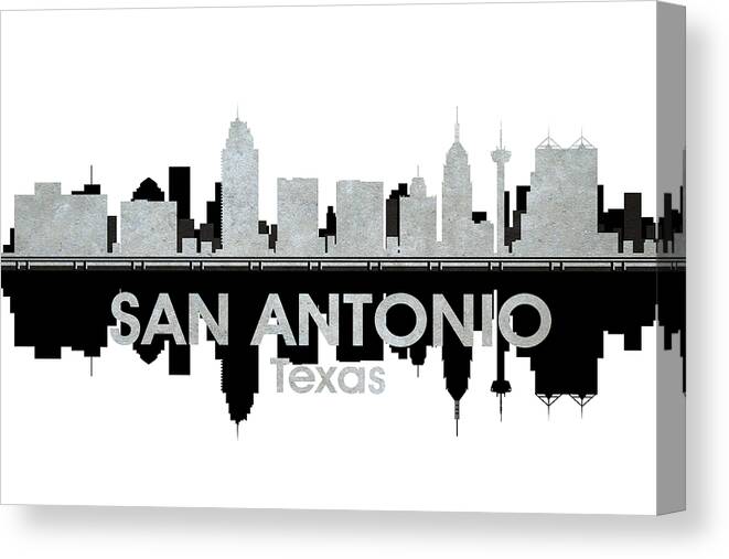 San Antonio Canvas Print featuring the mixed media San Antonio TX 4 by Angelina Tamez