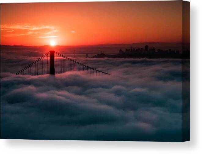 Bay Area Canvas Print featuring the photograph San Francisco Sunrise by Brian Bonham