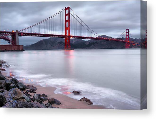 California Wall Art Canvas Print featuring the photograph San Francisco's Golden Gate Bridge by Gregory Ballos