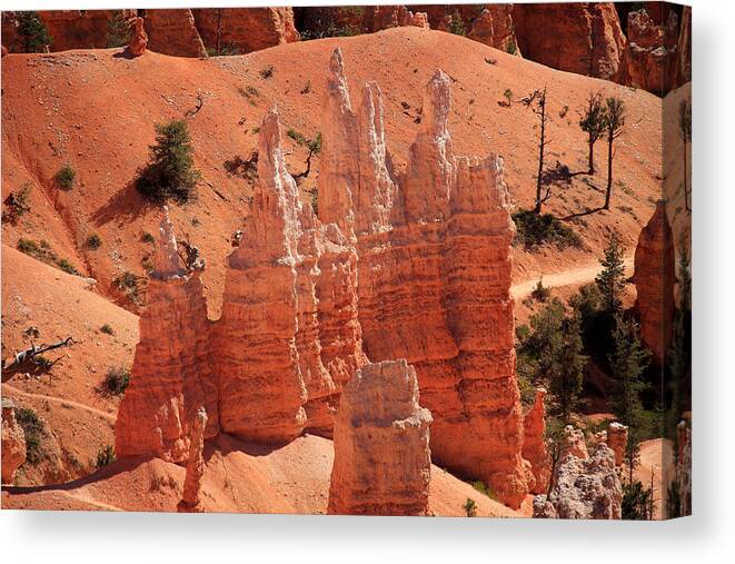 Utah Canvas Print featuring the photograph Sandstone Pillars by Aidan Moran