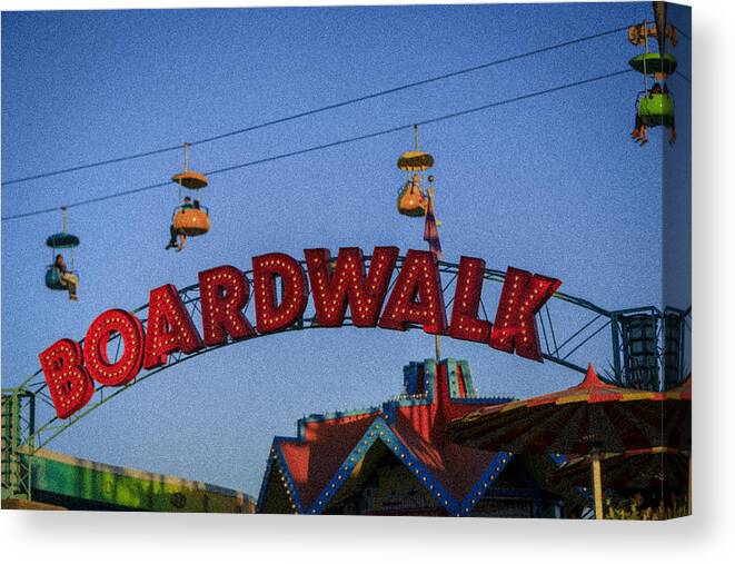 Boardwalk Canvas Print featuring the photograph Santa Cruz Boardwalk 1 by Scott Campbell