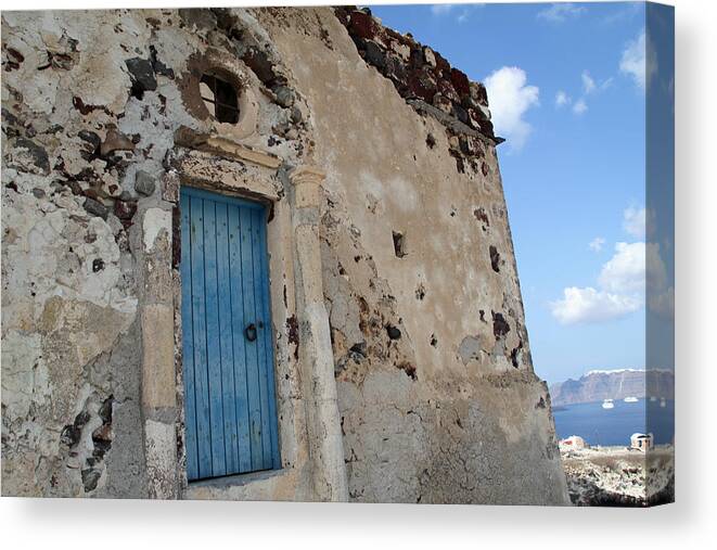 Santorni Canvas Print featuring the photograph Santorini Chruch by Cindy Amey