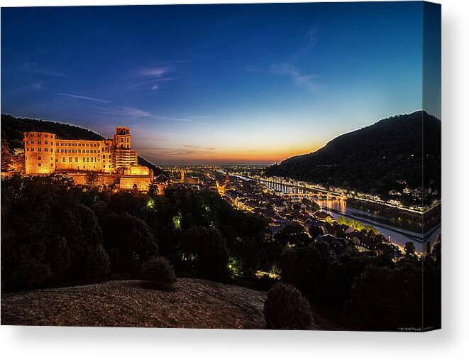 Schloss Heidelberg Canvas Print featuring the photograph Schloss Heidelberg by Ryan Wyckoff