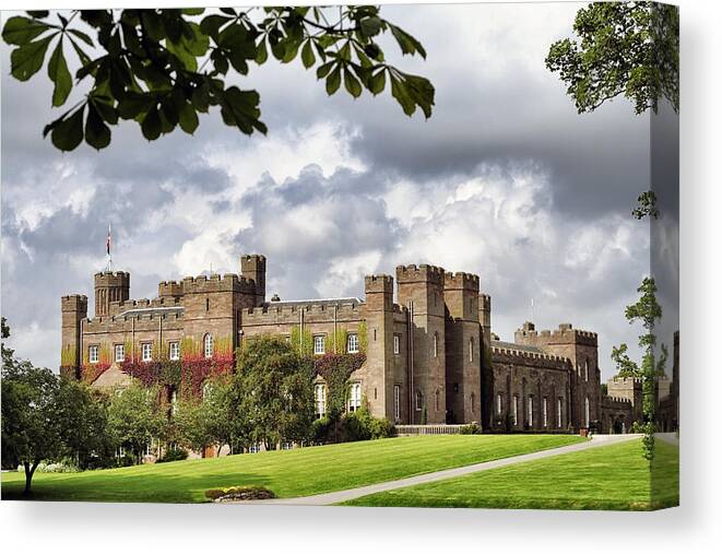 Scone Canvas Print featuring the photograph Scone Palace in Scotland by Jason Politte