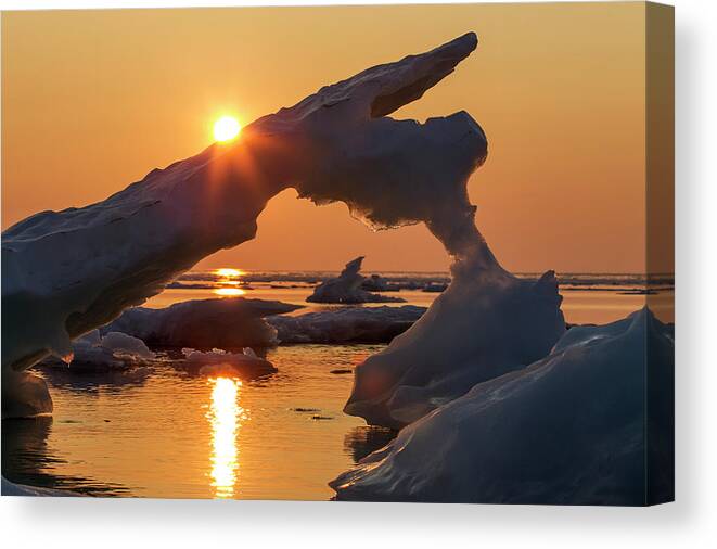 Scenics Canvas Print featuring the photograph Sea Ice, Hudson Bay, Canada by Paul Souders