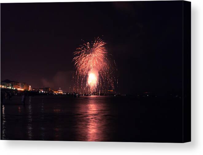 Fireworks Canvas Print featuring the photograph Sea of Fireworks by AM FineArtPrints