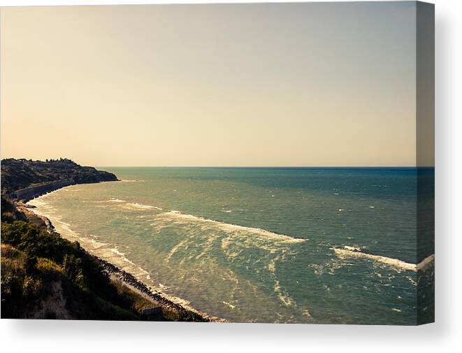 Ortona Canvas Print featuring the photograph Seascape in Italy by AM FineArtPrints