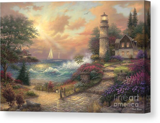#faatoppicks Canvas Print featuring the painting Seaside Dream by Chuck Pinson