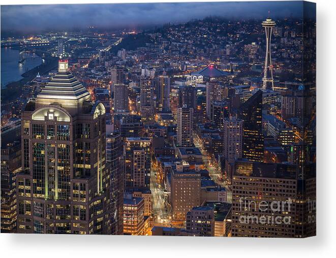 Seattle Canvas Print featuring the photograph Seattle Urban Details by Mike Reid