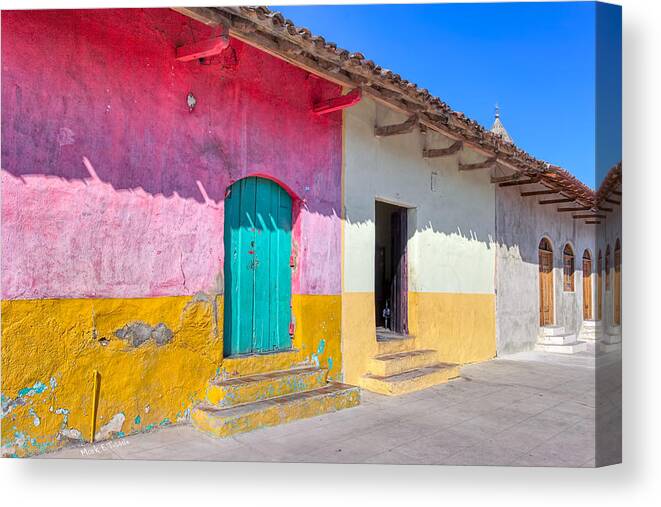 Granada Canvas Print featuring the photograph Seeing Pink In Latin America - Granada by Mark Tisdale
