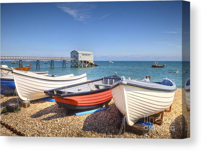 Beach Canvas Print featuring the photograph Selsey Bill West Sussex by Colin and Linda McKie