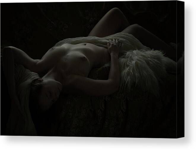 Fine Art Nude Canvas Print featuring the photograph Serai by Carine Belzon