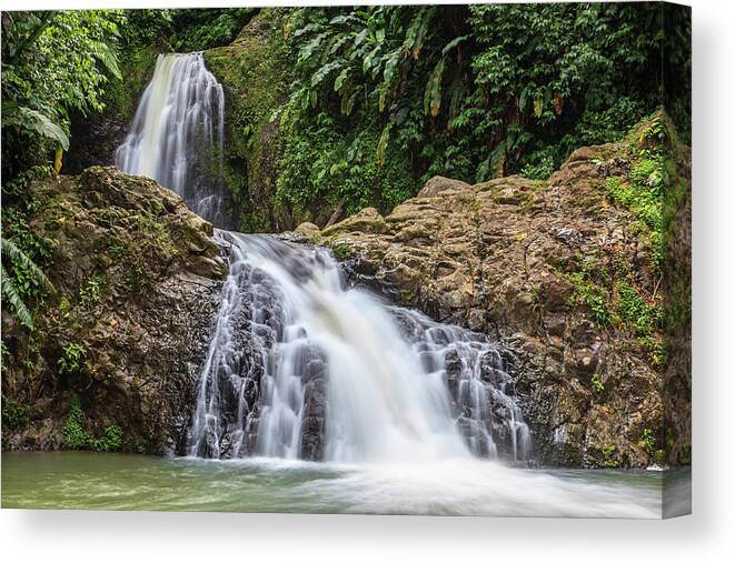 Tropical Rainforest Canvas Print featuring the photograph Seven Sisters Falls, Grenada by Flavio Vallenari