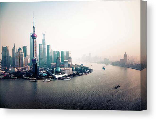Tranquility Canvas Print featuring the photograph Shanghai China by Aaaaimages
