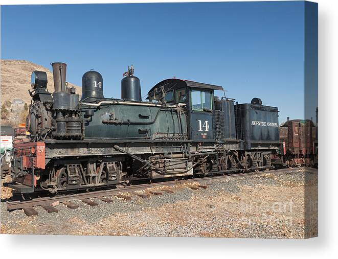 Colorado Canvas Print featuring the photograph Shay Engine 14 in the Colorado Railroad Museum by Fred Stearns