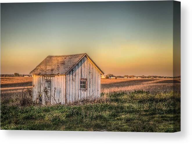 Farming Canvas Print featuring the photograph Shed Some Light by Ray Congrove