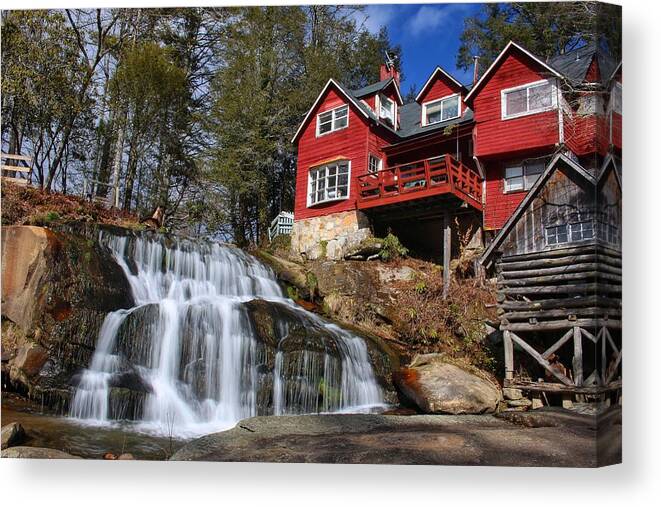 Living Water Canvas Print featuring the photograph Shoal Creek Falls by Chris Berrier