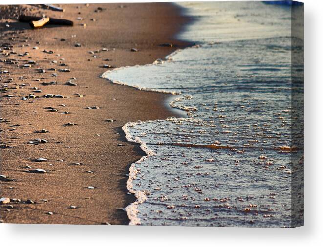 Waves Canvas Print featuring the photograph Shore by Bruce Patrick Smith