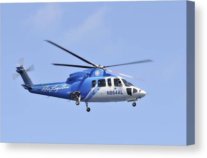 Helicopter Canvas Print featuring the photograph Sikorsky S-76c by Bradford Martin