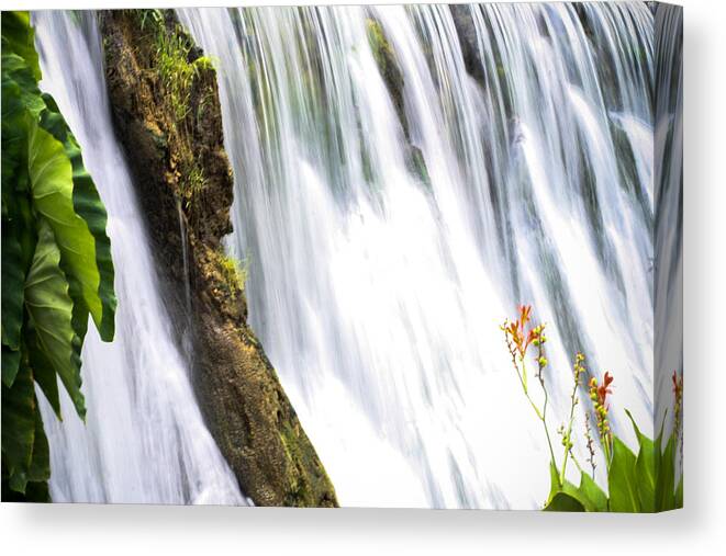 Waterfall Canvas Print featuring the photograph Silk Ribbons by Jeff Mize