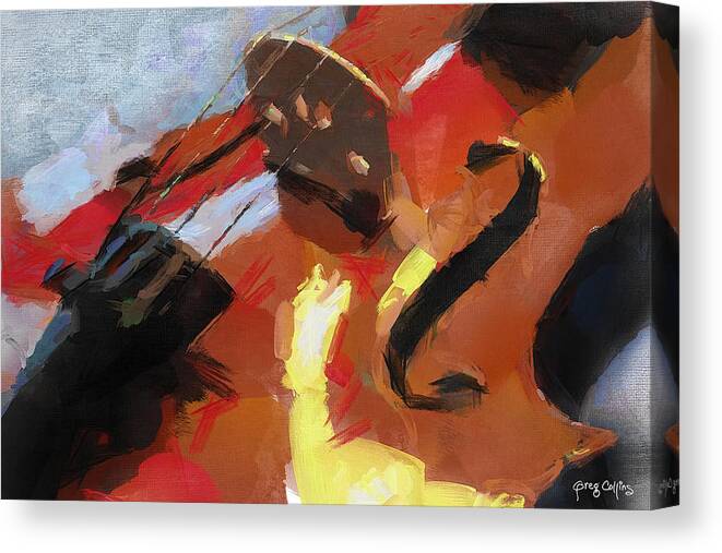 Violin Canvas Print featuring the digital art Sing by Greg Collins