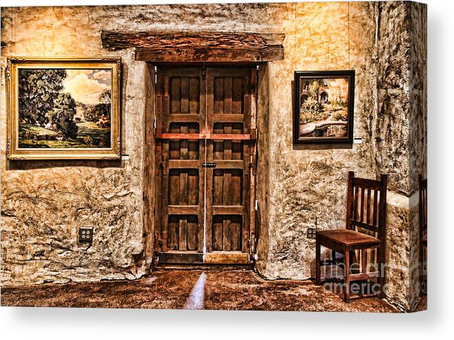 Door Canvas Print featuring the photograph Sitting By The Door By Diana Sainz by Diana Raquel Sainz
