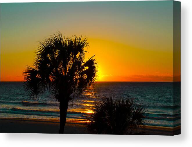  Aqua Canvas Print featuring the photograph Sky on Fire by Penny Lisowski