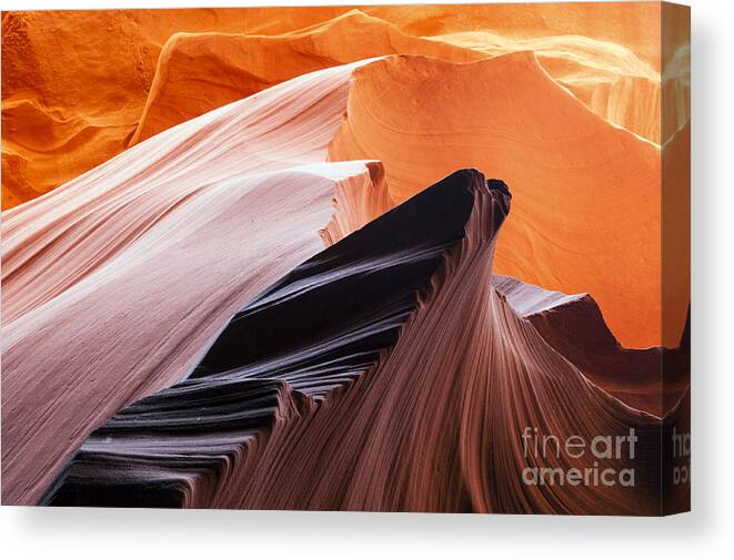 Lower Antelope Slot Canyon Canvas Print featuring the photograph Slot Canyon Swirl by Bob Phillips