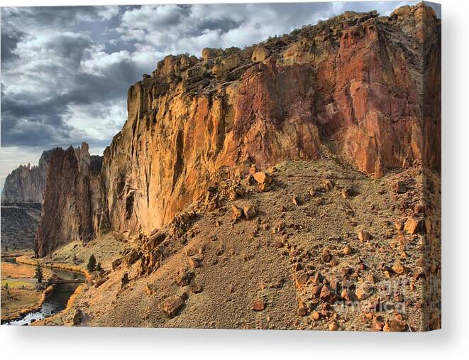 Smith Rock Canvas Print featuring the photograph Smith Rainbow Rocks by Adam Jewell