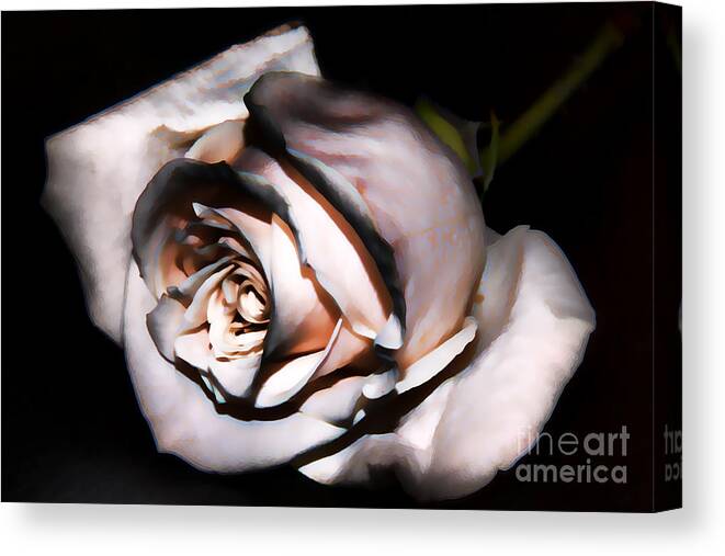 Smoked Rose Canvas Print featuring the photograph Smoked Rose by Mariola Bitner