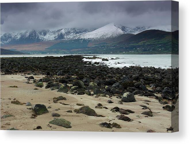 Snow Canvas Print featuring the photograph Snow Covered Mountains Near Fermoyle by Trish Punch / Design Pics