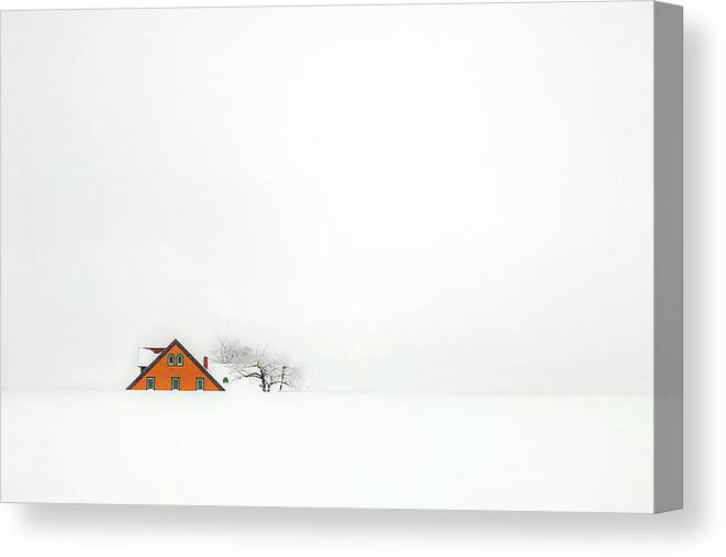 Landscape Canvas Print featuring the photograph Snowbound by Rolf Endermann