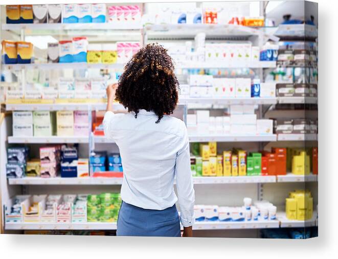 Pharmacy Canvas Print featuring the photograph So many choices by PeopleImages