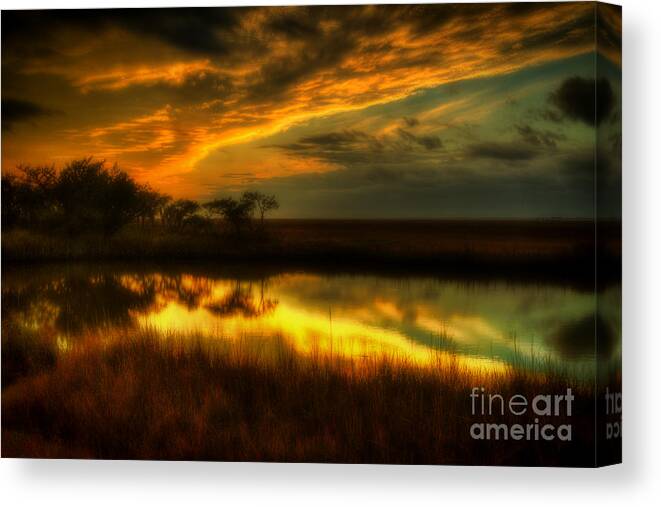 Canvas Prints Canvas Print featuring the photograph Soft Sunset by Dave Bosse